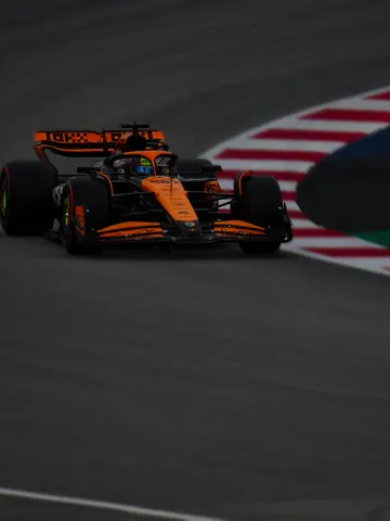 McLaren's Oscar Piastri taking on the La Caixa turn during the 2024 Spanish Grand Prix.